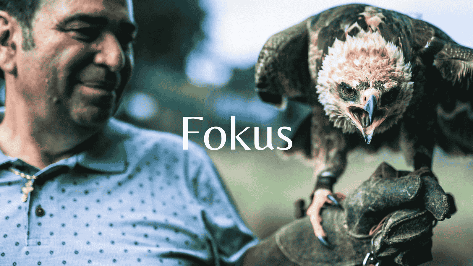 Gerardo J. Laempe mit Adler: Fokus