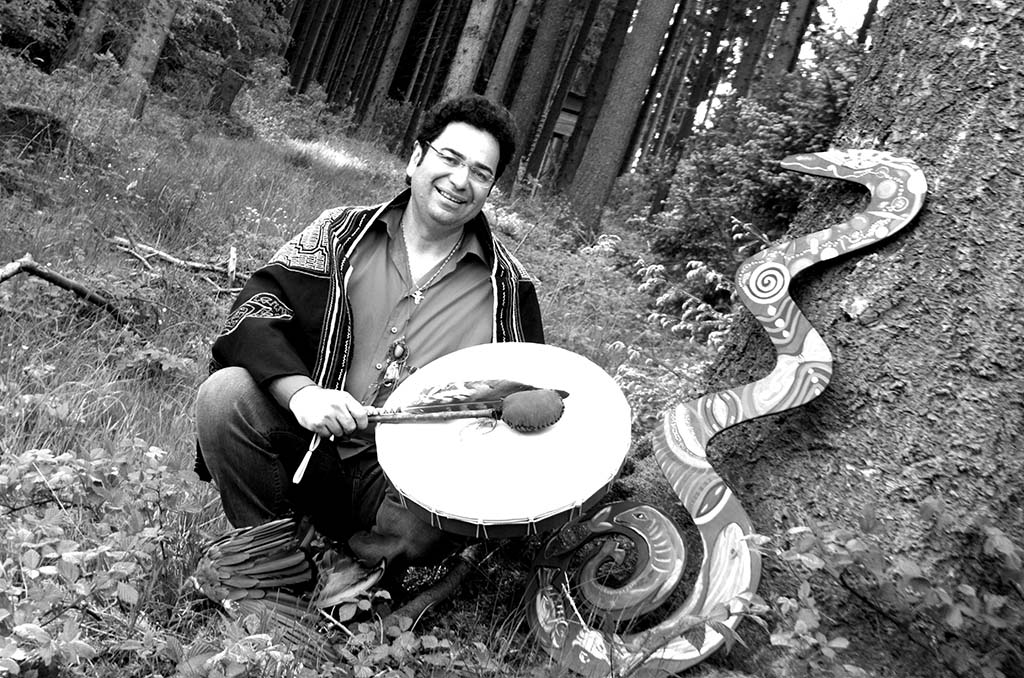 Gerardo Laempe mit der Trommel